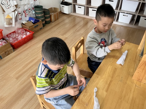 新惠园中2班：手工扎染